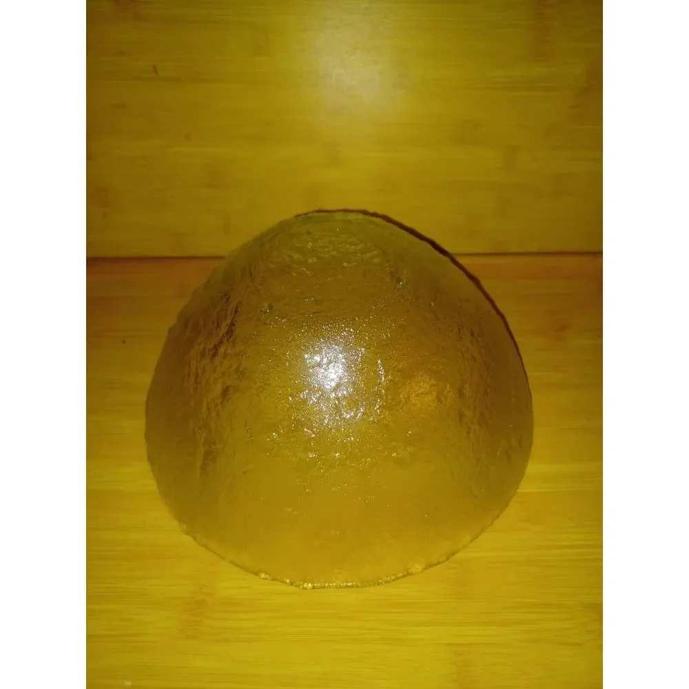 Vintage Crystal Glacier Ice‎ drip textured Round deep Serving bowl heavy clear